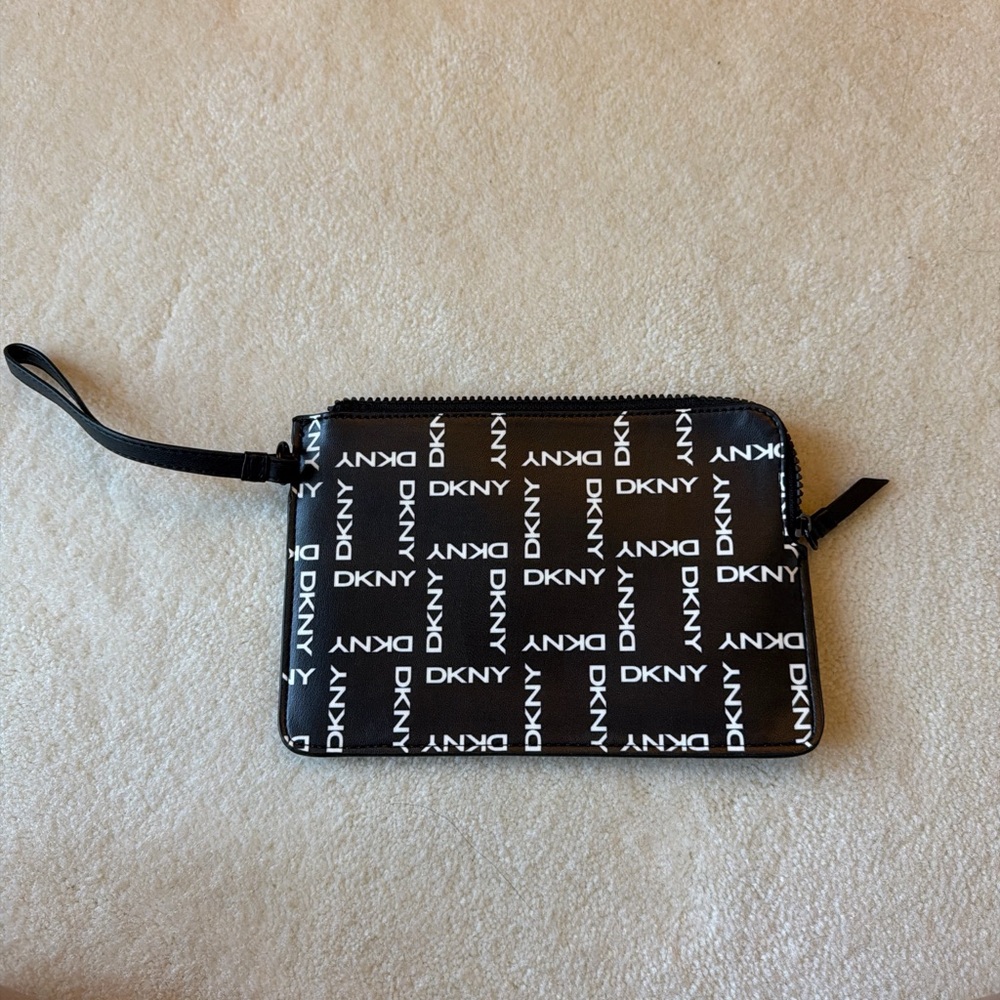 DKNY Monogram Black Pouch